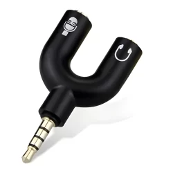 Kit 3 Plug Adaptador divisor, Para fone e Microfone  Áudio Cabo Pc P2 e P3