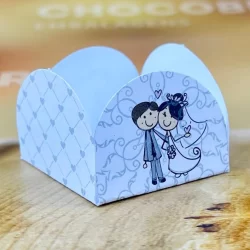 50~450 Forminhas Para Doces Tema Noivinhos 4 Pétalas 3,3X3,3X2,2  47.3 (Nc Toys Simples)