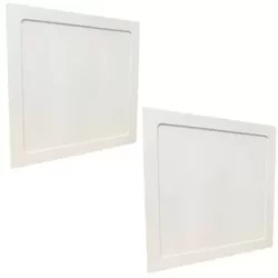 Kit 2 Luminaria Painel Plafon Embutir Bivolt Quadrado Branco Frio LUZ BRANCA Led 18w - VRS