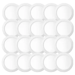 Kit 20 Luminária Painel Plafon Embutir Redondo Led 18w Bivolt ELGIN