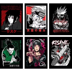 Placa Decorativa Naruto Anime Quadros Decorativos para Quarto e Sala 20x28cm Decoração