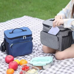 Bolsa Lancheira Térmica Grande Com Alça Para Frutas Almoços Sucos