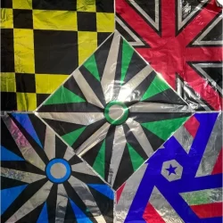 Plástico Laminado pipa raia 50x50 100 un brilhante estampado