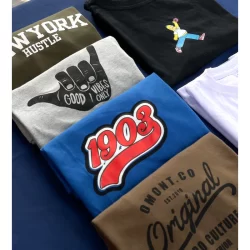 kit 5 Camisetas Juvenil Menino - Peças alta qualidade de Roupas - Promoção- Cores e estampas variadas sortidas
