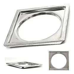 Porta Grelha Caixilho Quadrado 15cm Inox Banheiro