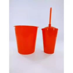 04 Kits Cineminha Balde 1 Litro +copo Twister 400ml Sólido Art Milly