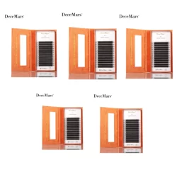 KIT 5 Estojo Cílios 6D DeceMars Volume Egípcio lift lash tufinho fio a fio Cilios alongamento