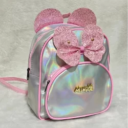 Mochila bolsa infantil escolar com laço, dois divisórios alça regulável, envio rápido.