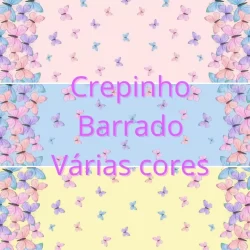 Barrado Borboletas Tecido Infantil Crepinho  Moranguinho Flocos de Neve