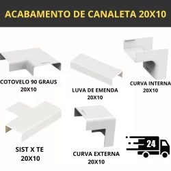 Acabamento de Canaleta Branca 20x10 - Tramontina