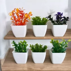 Kit Completo com 3 Arranjos de Suculentas - Decoração Elegante para Banheiro, Sala e Cozinha