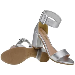 Salto Feminino Saltinho Shekinah Tendência Fivela Clássica Casual Moderna Atual Fashion Blogueira