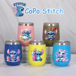 Copo Stitich Térmica com tampa 304 material seguro 350ml