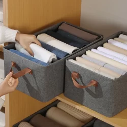 Caixa De Armazenamento De Roupas Arrumados Grade Para Íntimas E Calças / Organizador De Guarda Roupa Arrumados