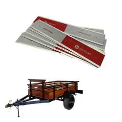 Kit 06 Faixas Refletiva Lateral Caminhão c/ Chapa de Alumínio Rebite Sherman