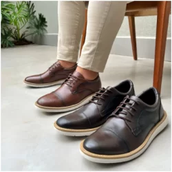 Sapato Oxford Masculino Liso Confortavel Moderno Sapato Social Masculino Oxford