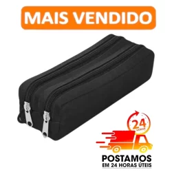 Estojo Escolar Liso Simples 2 Divisórias