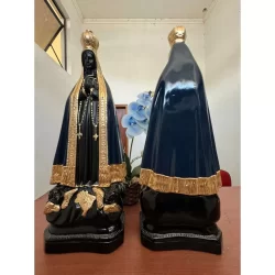 Imagem de Nossa Senhora Aparecida 60cm imagem grande. Mãe aparecida em 60cm com coroa de gesso
