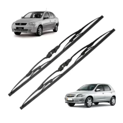 Par Palheta Limpador Parabrisa de Ferro Chevrolet Celta Corsa Prisma