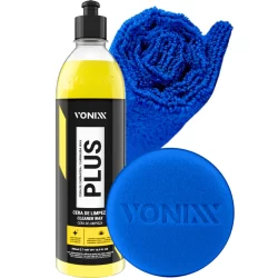 Cera Carnaúba Plus Vonixx 500ml Cera Liquida Automotiva + Pano de Microfibra Aplicador