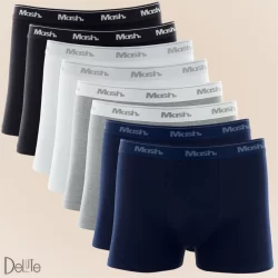 Kit 8 Cuecas Boxer Mash Masculino Adulto Box Em Algodão Cotton