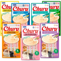 Petisco P/ Gatos Churu 56g  Contém 4 Tubets De 14g Cada Unidade - Vários Sabores