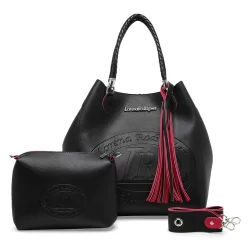 Kit Bolsa Grande Femenina com Necessaire Couro Ecológico Promoção