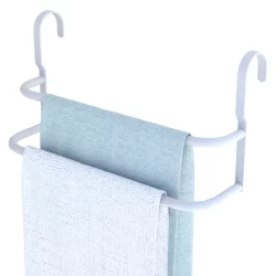 Porta Toalhas Duplo Suporte Toalheiro Para Box Branco