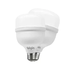 Kit 2 Lâmpadas Super Bulbo Led 50W Bivolt 6500K Elgin