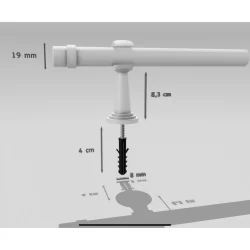 varao para cortina 1,75 metro  sala quarto cozinha 19 mm( ferro )