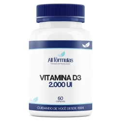 Vitamina D3 2.000UI - 60 Cápsulas - Legítima