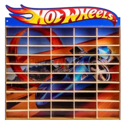 Estante Porta Hot Wheels Para 50 Carrinhos Mdf Adesivado nova cor