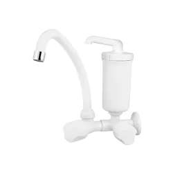 Torneira com Filtro Viqua Foz Bica Móvel ABS Tripla Filtração