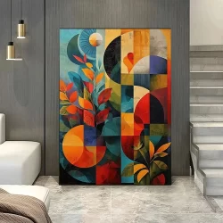 Quadro decorativo 1 peça 90x70 Pintura Abstrata Home Decor Art Gift moderna minimalista cores colorido completas Flores decoração para casa sala quarto hall