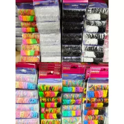 Kit 5 Caixas Elástico Cabelo Borrachinha Liguinha De Silicone