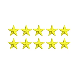 Patch Bordado Termocolante - 10  Estrelas Estrelinha