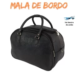 Mala Bolsa De Mão Extra Grande De Viagem Couro Ecológico
