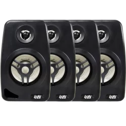 4 Caixa Som Acustica Com Suporte Som Ambiente 70w Leson