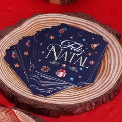 100 Tags Retangular AZUL Quebra Nozes 4442 (JANGO NATAL 2025)
