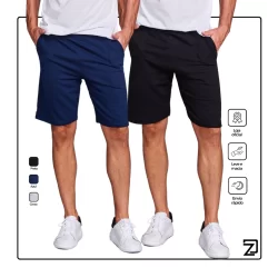 Kit 2 Short Masculino Moletinho Basico