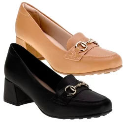 Sapato Feminino Salto Quadrado Com Fivela Modare 7373114