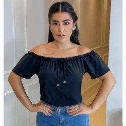 Blusa Ciganinha Ombro a Ombro no Sedinha