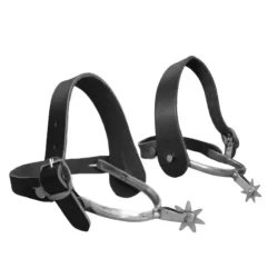 Par de Espora 7 Bicos Original Reforçada Leve + Correia de Couro Legítimo Luxo Super Oferta