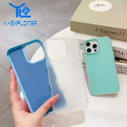 Capa Dupla Fosca Colorida  para Iphone 12 13 14 15 PRO MAX 16 PLUS PRO PROMAX (XDA)