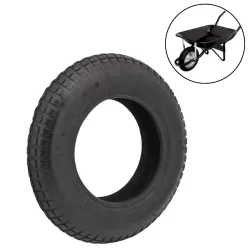 Pneu 2 Lonas 3,25x8 Para Carrinho de Mão Carriola Tipo Tubo de Nylon Alta Qualidade Construção Resistente
