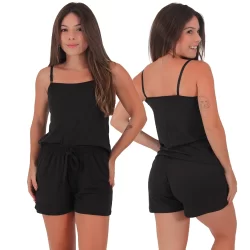 Pijama Feminino Baby Doll Cintura Alta Soltinho