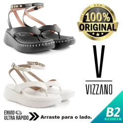 Sandália Vizzano Anabela Com Fivela Feminina 100% Original Com Nota Fiscal e Garantia