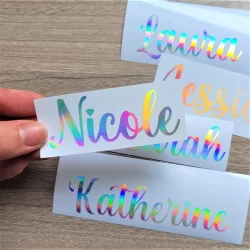 Adesivo Nome Personalizado Holográfico