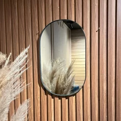 Espelho  Decorativo Capsula 60X40 Com Suporte Incluso Sala Quarto Banheiro