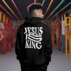 Moletom Blusa Jesus is King Cristo Rei Gospel Estilo Cristão REF 2261 Home Custom